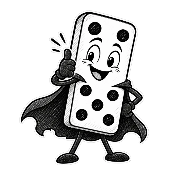 Domino giving a thumbs up