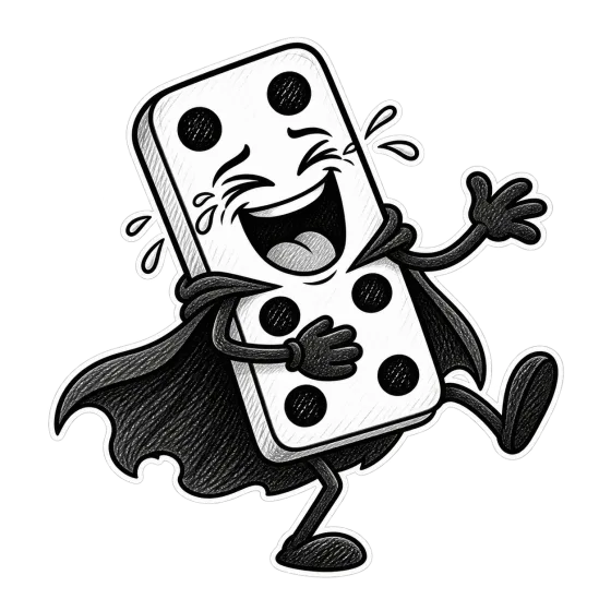 Domino laughing to tears