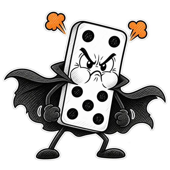 Domino furious, fists clenched
